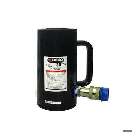 Zinko ZR-302A Single Acting Cylinder, Aluminum, 30 ton, 2in Stroke Min. Height 6.49in 21A-302